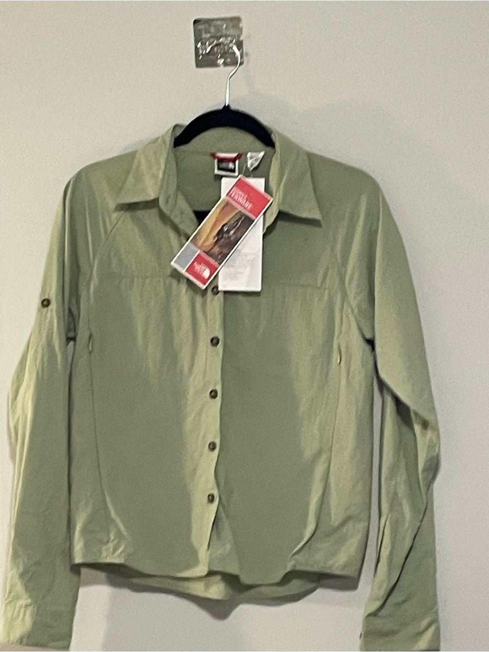Light Green Men's Outdoor Button-Front Shirt Jacket
